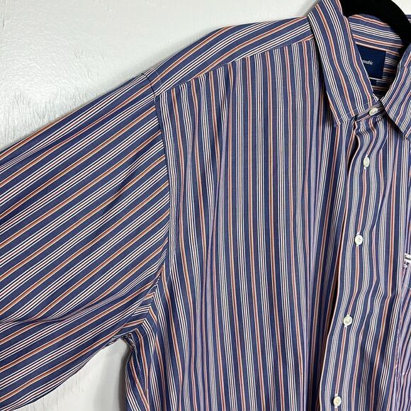 Faconnable Multicolor Stripes Cotton Long Sleeve Button Down Shirt Size XL - Picture 2 of 11